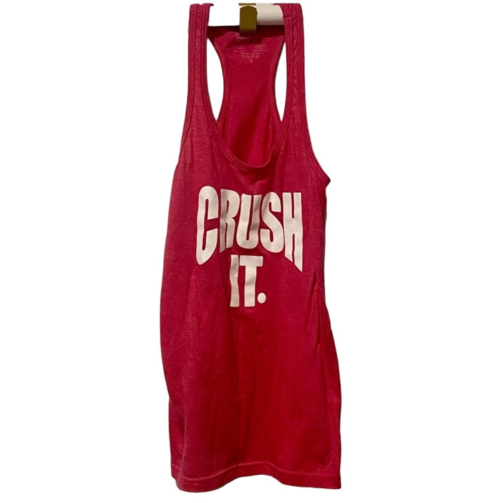 Bright Pink and White Crush It Tank Top